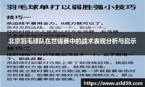 北京羽毛球队在世锦赛中的战术表现分析与启示